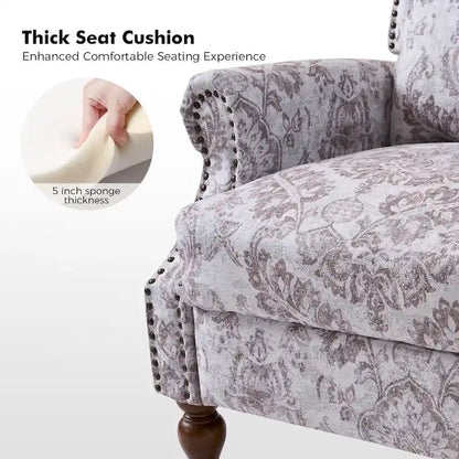 Terri Classic Cutaway Arms with Nailheads Manual Recliner for Living Room Set of 2 by HULALA HOME
