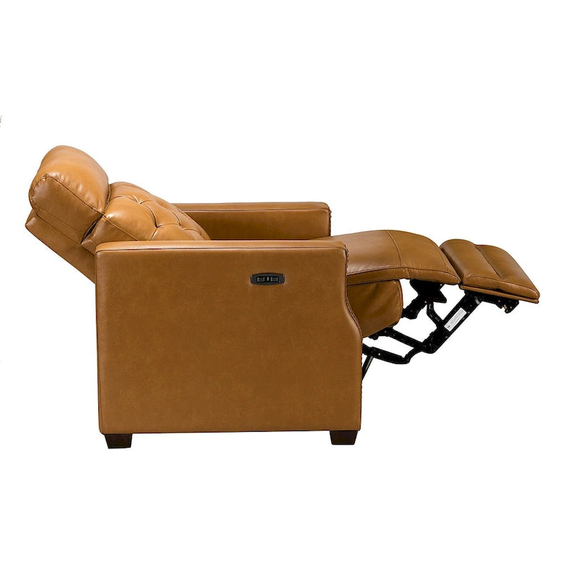 Alina 31.50 Wide Genuine Leather Power Recliner with USB Port, Set of 2