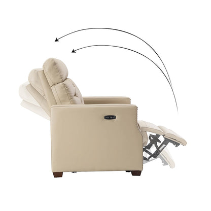 Alina 31.50 Wide Genuine Leather Power Recliner with USB Port, Set of 2