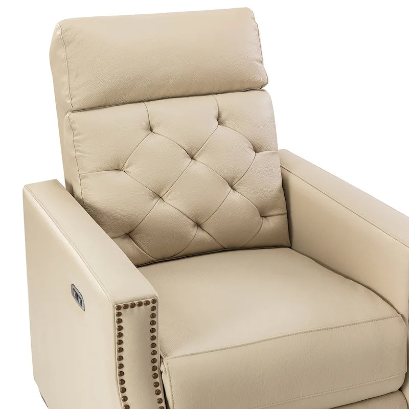 Alina 31.50 Wide Genuine Leather Power Recliner with USB Port, Set of 2