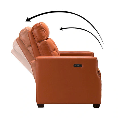 Alina 31.50 Wide Genuine Leather Power Recliner with USB Port, Set of 2