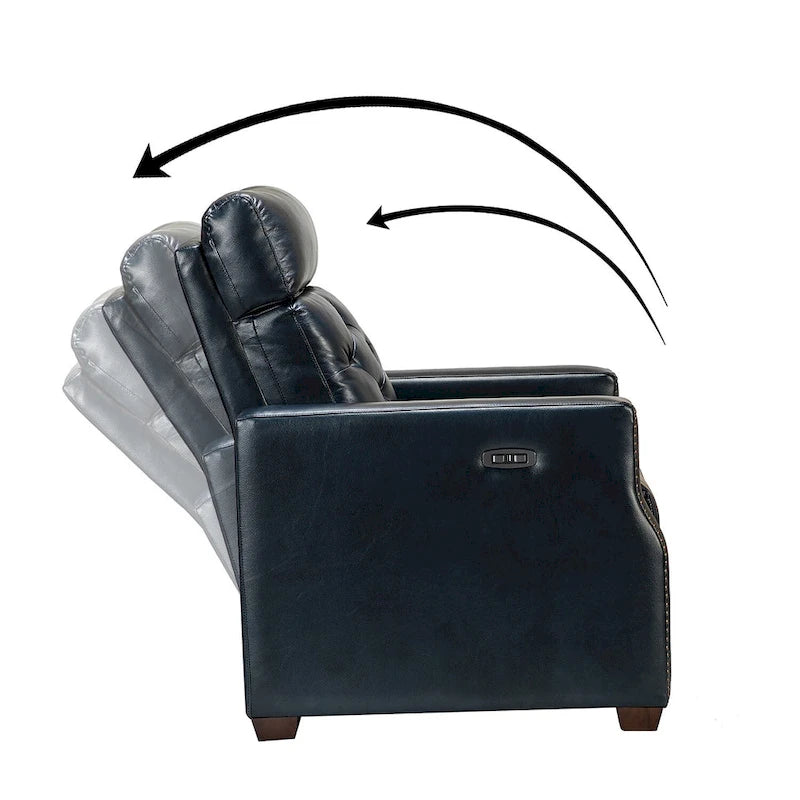 Alina 31.50 Wide Genuine Leather Power Recliner with USB Port, Set of 2