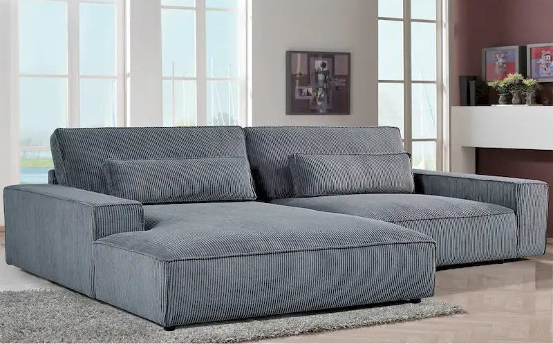 US Pride Furniture 105.52 W Oversized Wood Frame Luxe Sectional Sofa