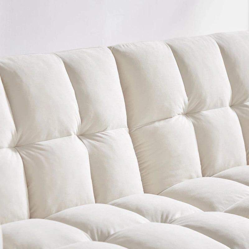 VANOMi 79.52 W Modern Velvet Convertible Sofa For Guest Room Living Room