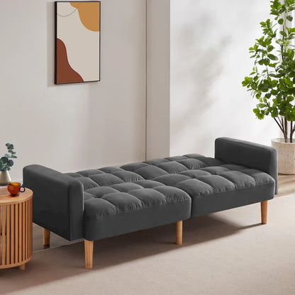 VANOMi 79.52 W Modern Velvet Convertible Sofa For Guest Room Living Room