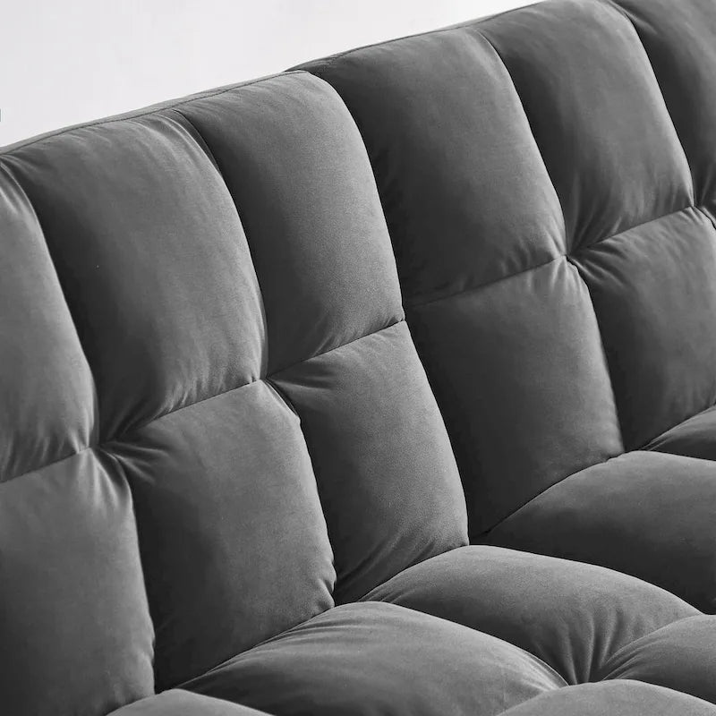 VANOMi 79.52 W Modern Velvet Convertible Sofa For Guest Room Living Room