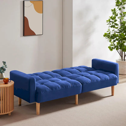 VANOMi 79.52 W Modern Velvet Convertible Sofa For Guest Room Living Room