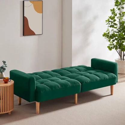 VANOMi 79.52 W Modern Velvet Convertible Sofa For Guest Room Living Room