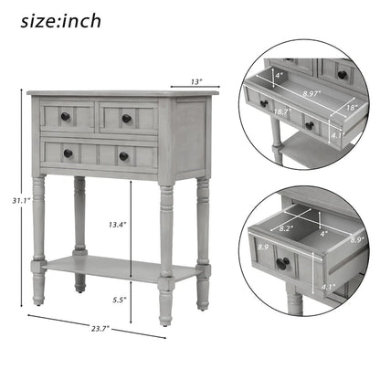 Copper Grove Colby 3-drawer Console Table with Bottom Shelf