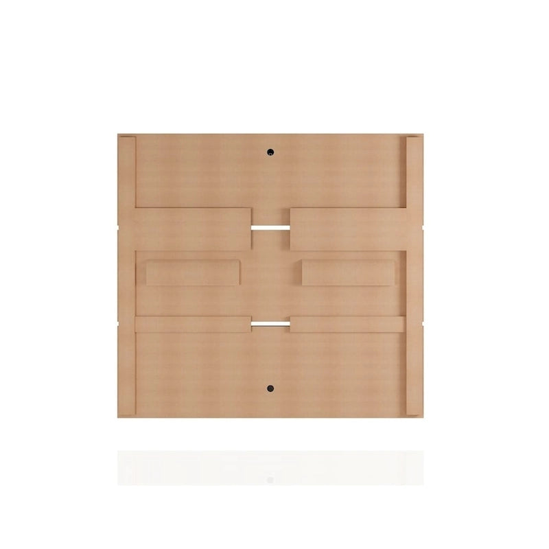 Wall-Mounted Entertainment Center with Shelves - Brown Wood