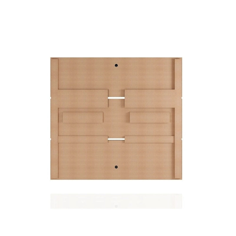 Wall-Mounted Entertainment Center with Shelves - Brown Wood