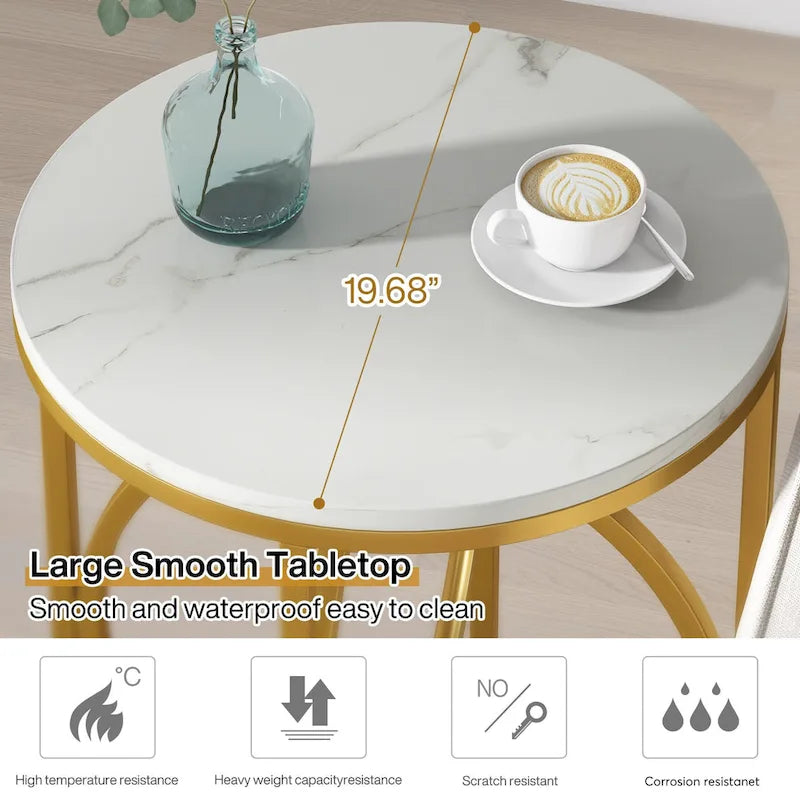 20-in Modern Round End Table