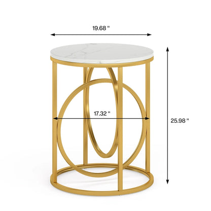 20-in Modern Round End Table