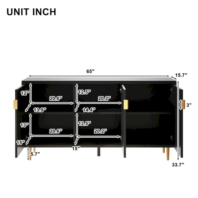 Modern TV Stand, Console Table,Storage Sideboard Cabinet