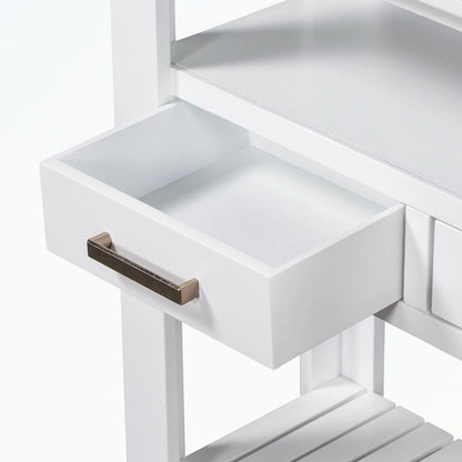 Console Table with 4 Drawers and 2 Shelves