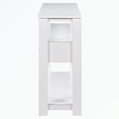Console Table with 4 Drawers and 2 Shelves