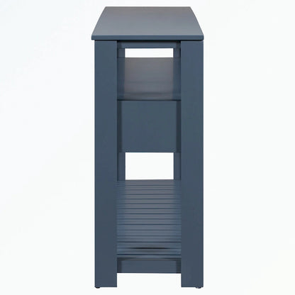 Console Table with 4 Drawers and 2 Shelves