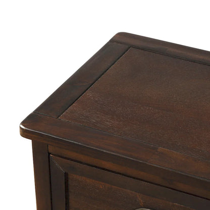 28  Wood 2 Drawers Storage Cabinet with 4 Rattan Basket