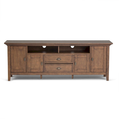 WYNDENHALL Mansfield SOLID WOOD 72 inch Wide Transitional TV Media Stand For TVs up to 80 inches - 72  W x 16.5  D x 26  H