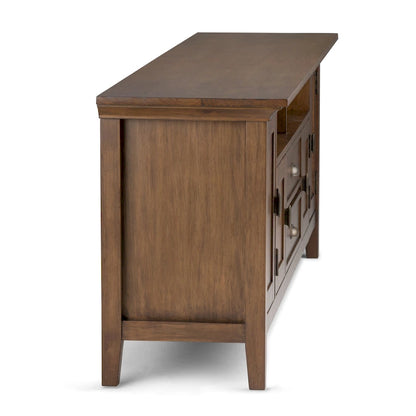 WYNDENHALL Mansfield SOLID WOOD 72 inch Wide Transitional TV Media Stand For TVs up to 80 inches - 72  W x 16.5  D x 26  H