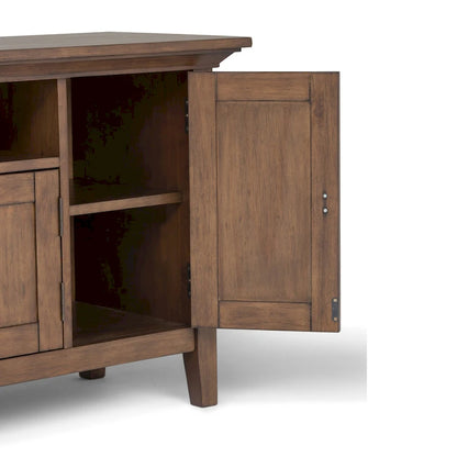 WYNDENHALL Mansfield SOLID WOOD 72 inch Wide Transitional TV Media Stand For TVs up to 80 inches - 72  W x 16.5  D x 26  H