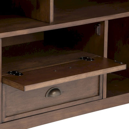 WYNDENHALL Mansfield SOLID WOOD 72 inch Wide Transitional TV Media Stand For TVs up to 80 inches - 72  W x 16.5  D x 26  H