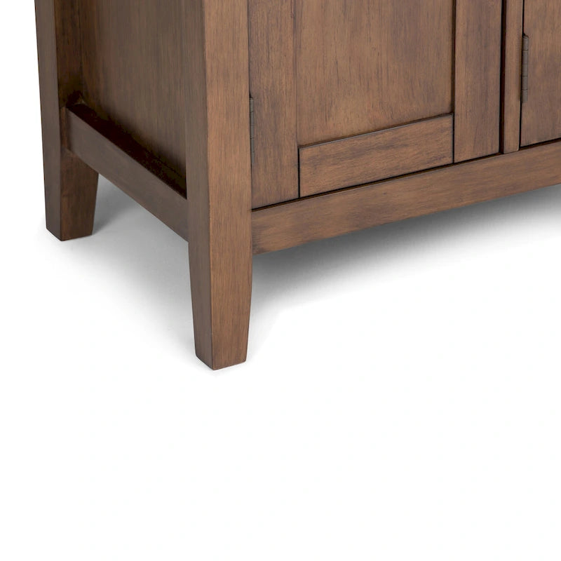 WYNDENHALL Mansfield SOLID WOOD 72 inch Wide Transitional TV Media Stand For TVs up to 80 inches - 72  W x 16.5  D x 26  H