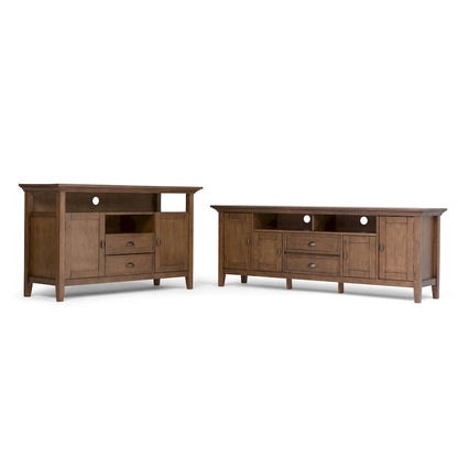 WYNDENHALL Mansfield SOLID WOOD 72 inch Wide Transitional TV Media Stand For TVs up to 80 inches - 72  W x 16.5  D x 26  H