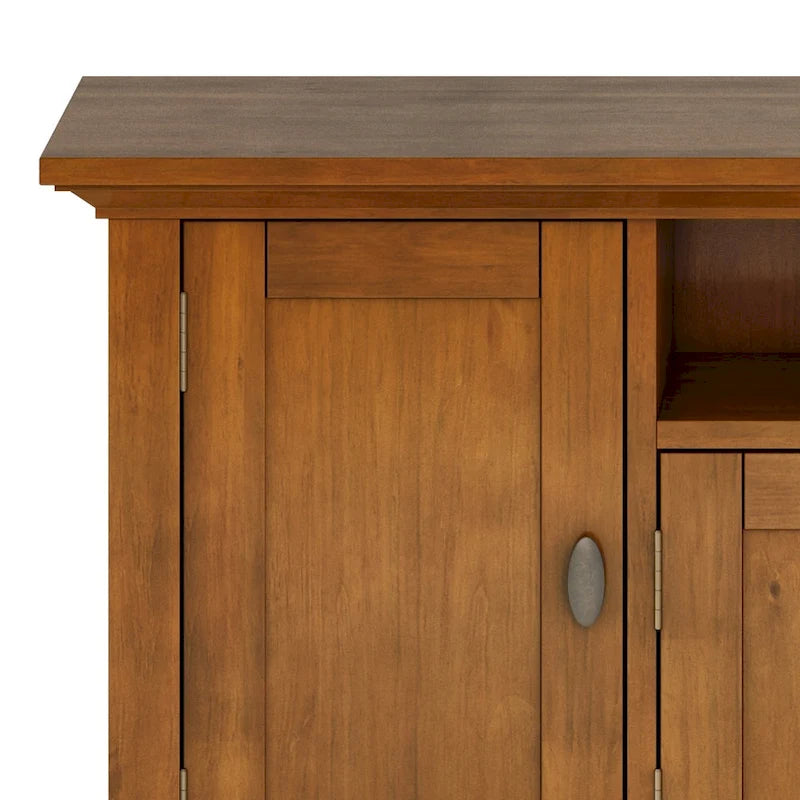 WYNDENHALL Mansfield SOLID WOOD 72 inch Wide Transitional TV Media Stand For TVs up to 80 inches - 72  W x 16.5  D x 26  H