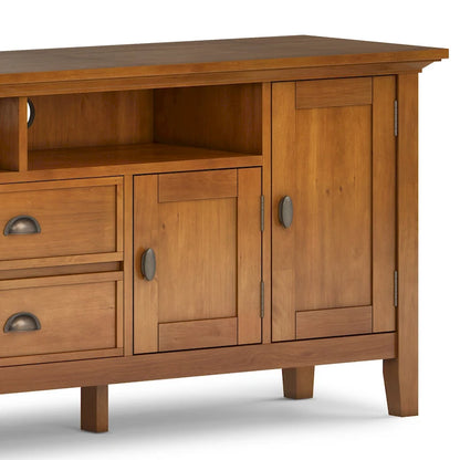 WYNDENHALL Mansfield SOLID WOOD 72 inch Wide Transitional TV Media Stand For TVs up to 80 inches - 72  W x 16.5  D x 26  H
