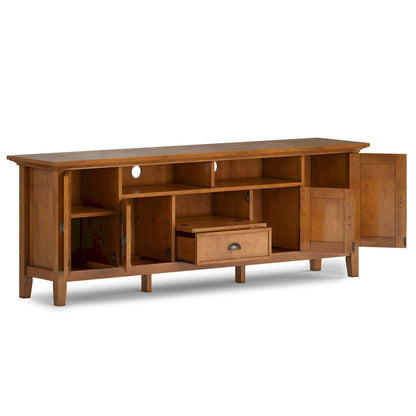 WYNDENHALL Mansfield SOLID WOOD 72 inch Wide Transitional TV Media Stand For TVs up to 80 inches - 72  W x 16.5  D x 26  H