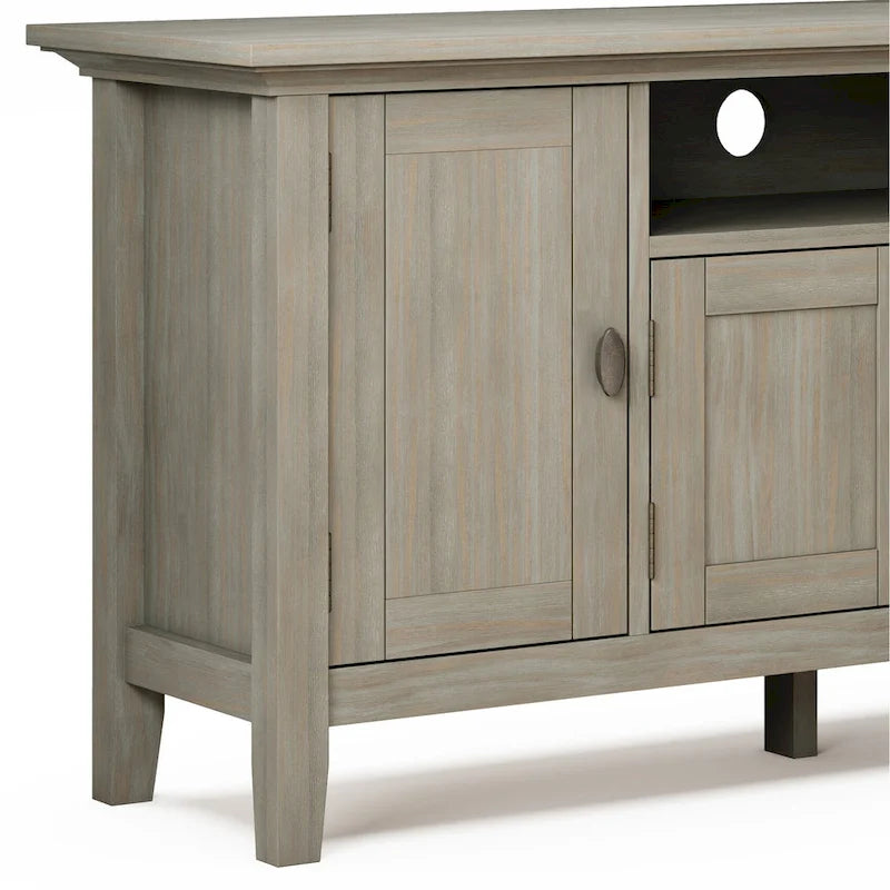 WYNDENHALL Mansfield SOLID WOOD 72 inch Wide Transitional TV Media Stand For TVs up to 80 inches - 72  W x 16.5  D x 26  H