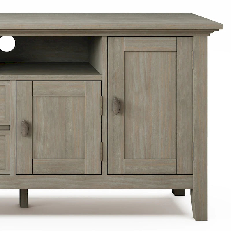 WYNDENHALL Mansfield SOLID WOOD 72 inch Wide Transitional TV Media Stand For TVs up to 80 inches - 72  W x 16.5  D x 26  H