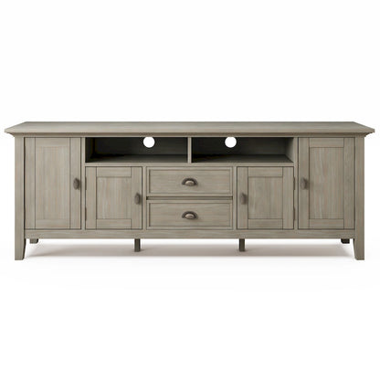 WYNDENHALL Mansfield SOLID WOOD 72 inch Wide Transitional TV Media Stand For TVs up to 80 inches - 72  W x 16.5  D x 26  H