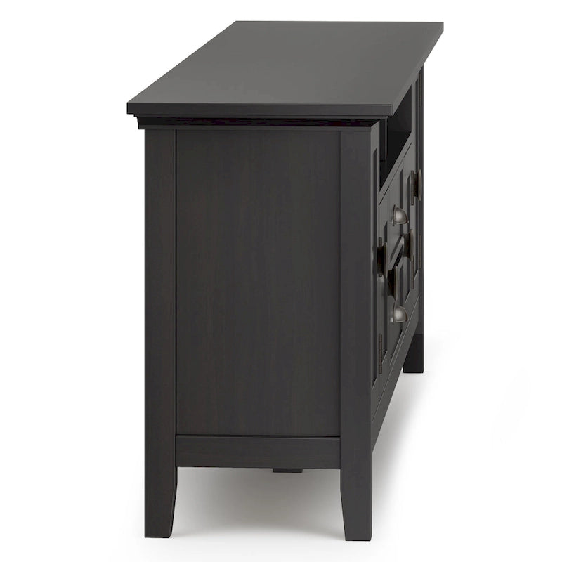 WYNDENHALL Mansfield SOLID WOOD 72 inch Wide Transitional TV Media Stand For TVs up to 80 inches - 72  W x 16.5  D x 26  H