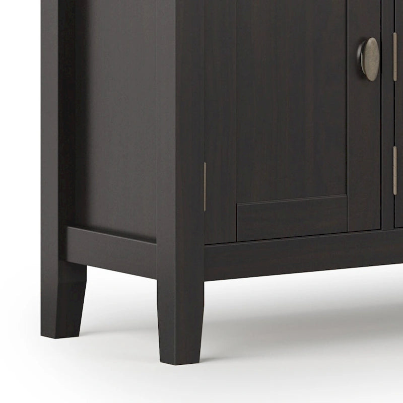 WYNDENHALL Mansfield SOLID WOOD 72 inch Wide Transitional TV Media Stand For TVs up to 80 inches - 72  W x 16.5  D x 26  H