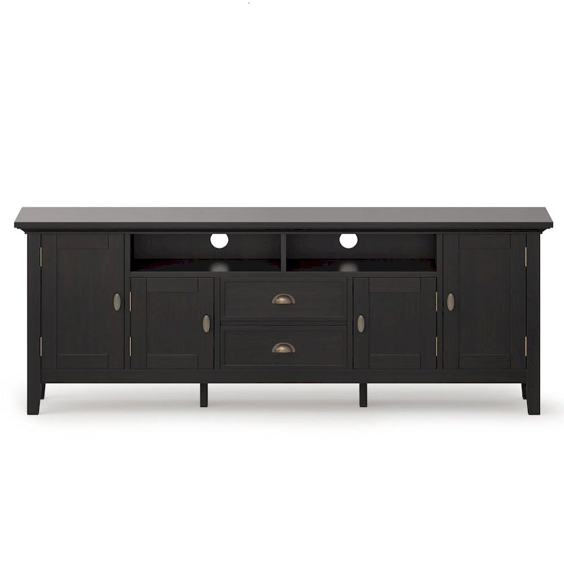 WYNDENHALL Mansfield SOLID WOOD 72 inch Wide Transitional TV Media Stand For TVs up to 80 inches - 72  W x 16.5  D x 26  H