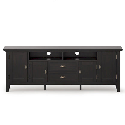 WYNDENHALL Mansfield SOLID WOOD 72 inch Wide Transitional TV Media Stand For TVs up to 80 inches - 72  W x 16.5  D x 26  H