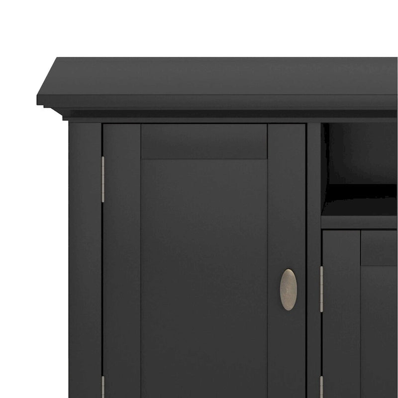 WYNDENHALL Mansfield SOLID WOOD 72 inch Wide Transitional TV Media Stand For TVs up to 80 inches - 72  W x 16.5  D x 26  H