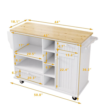 Kitchen Island Cart with Storage