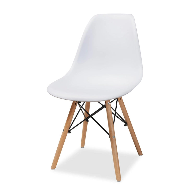 Jaspen Modern and Contemporary Plastic and Wood Dining Chair Set (4pc)