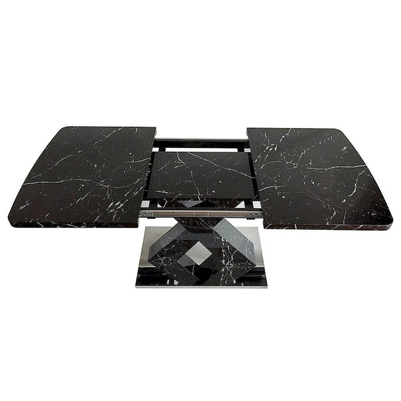 Modern 47.24 -62.99  L Marble Square Dining Table