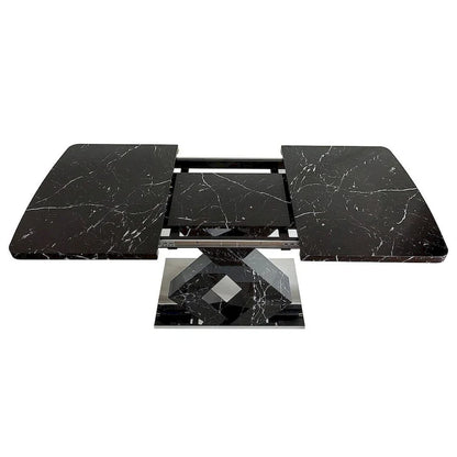 Modern 47.24 -62.99  L Marble Square Dining Table