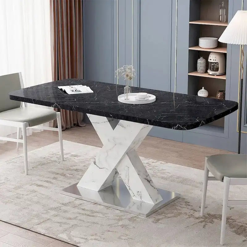 Modern 47.24 -62.99  L Marble Square Dining Table