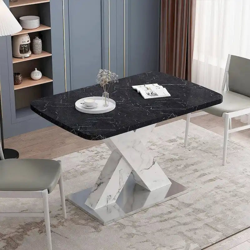 Modern 47.24 -62.99  L Marble Square Dining Table