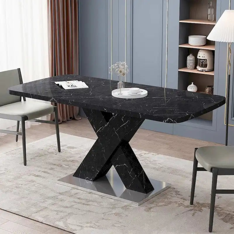 Modern 47.24 -62.99  L Marble Square Dining Table