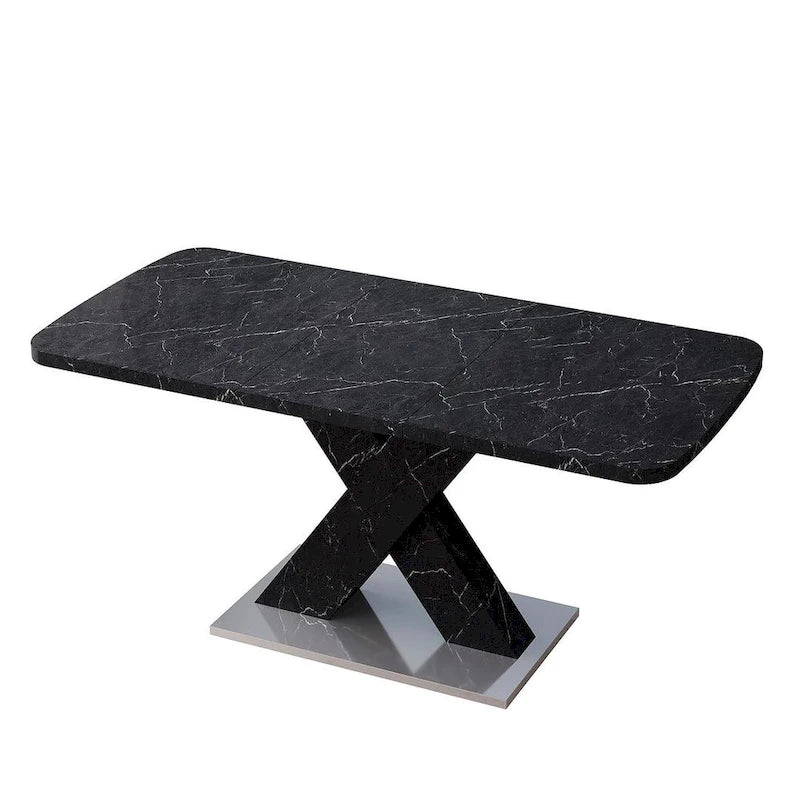 Modern 47.24 -62.99  L Marble Square Dining Table