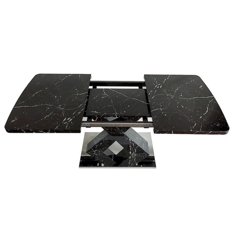 Modern 47.24 -62.99  L Marble Square Dining Table