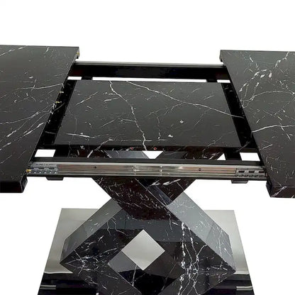 Modern 47.24 -62.99  L Marble Square Dining Table
