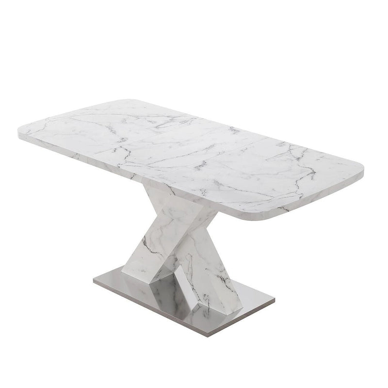 Modern 47.24 -62.99  L Marble Square Dining Table